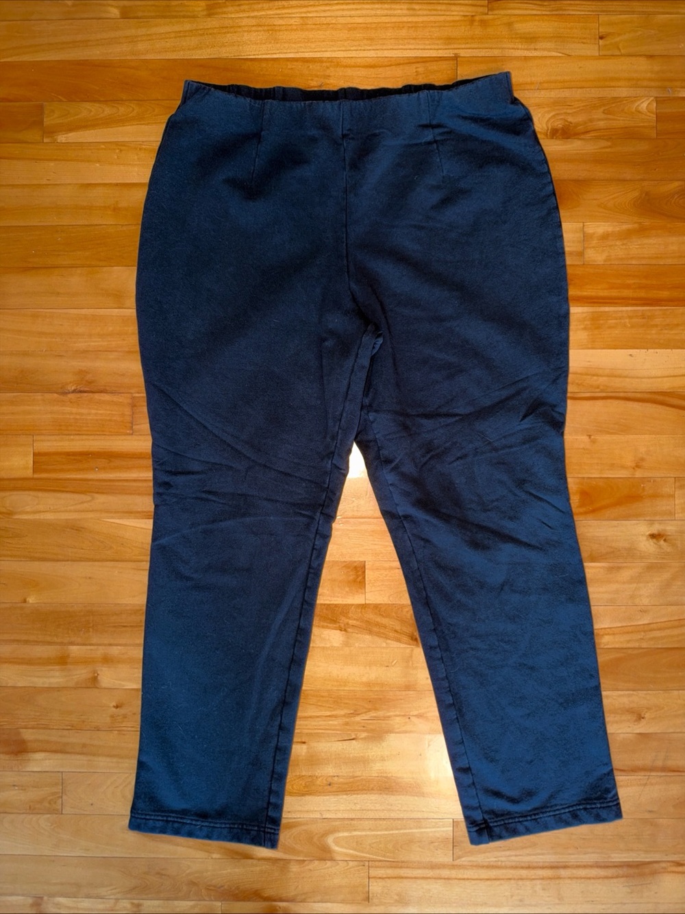 L.L.Bean Perfect Fit Fleece Backed Slim Leg Pants Womens XL Regular Black - Picture 2 of 10